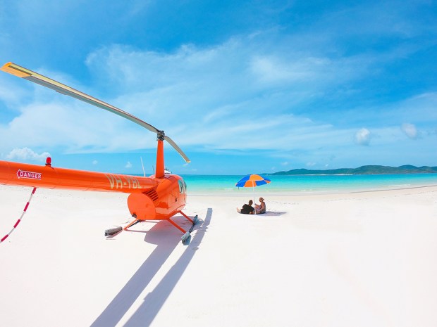 JPG Enjoy a fast boat ride to whitehaven beach . Whitehaven Beach Helicopter Tour Scenic Flight Booker