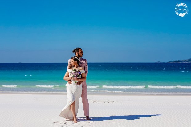 Whitehaven beach now issues permits for receptions so if you don't want to leave after your ceremony, you don't have to! Whitehaven Beach Wedding Nadine Kemp Photography