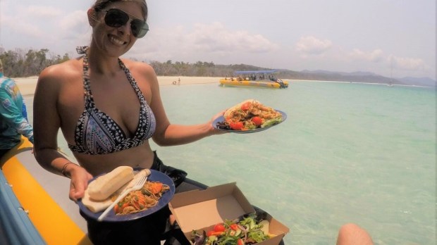Whitehaven beach and an afternoon on hamilton island plus lunch. Ocean Rafting Whitehaven Beach Eco Van Life